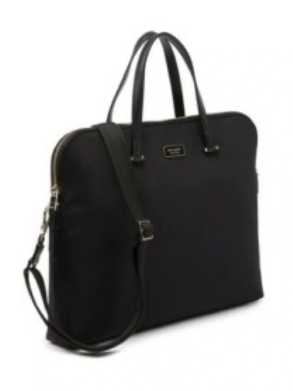 kate spade Black Laptop Briefcase Tote with Leather Handles and long strap